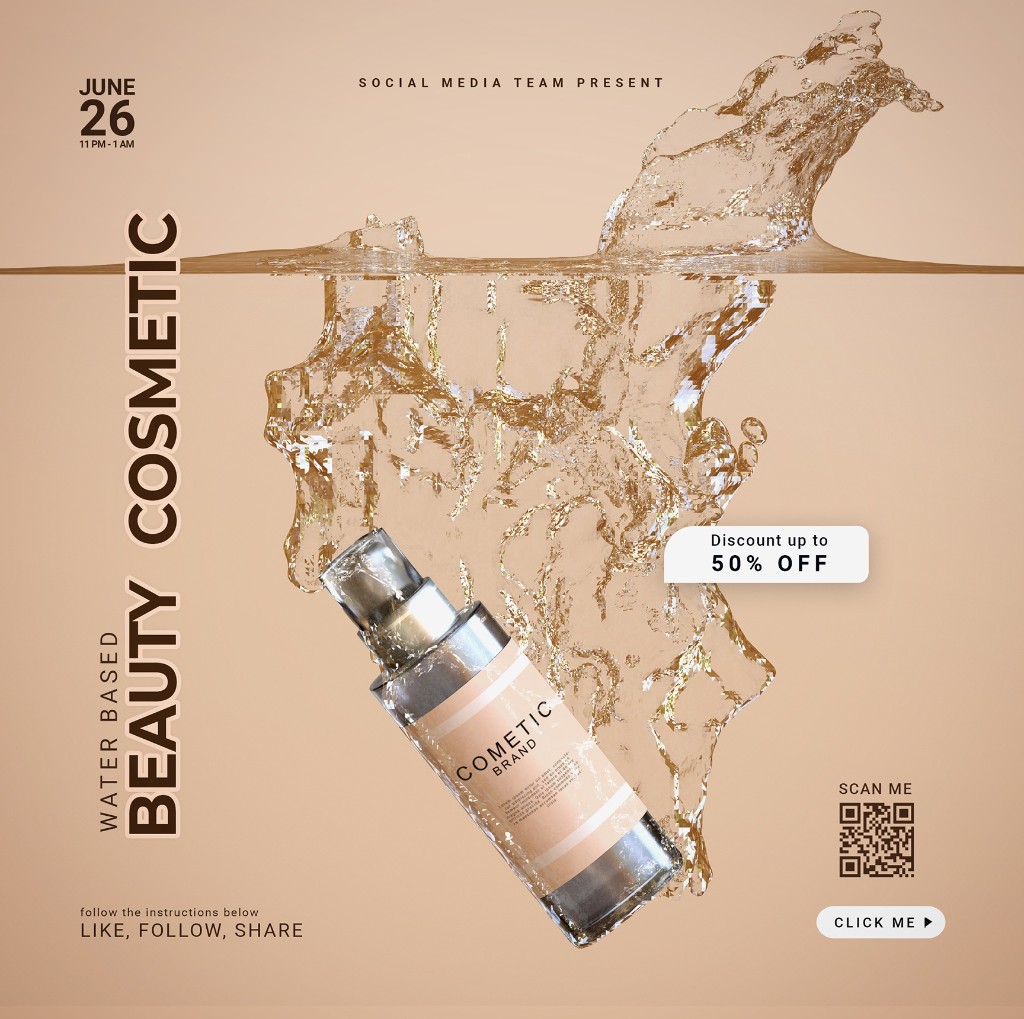 AI-generated beauty product campaign